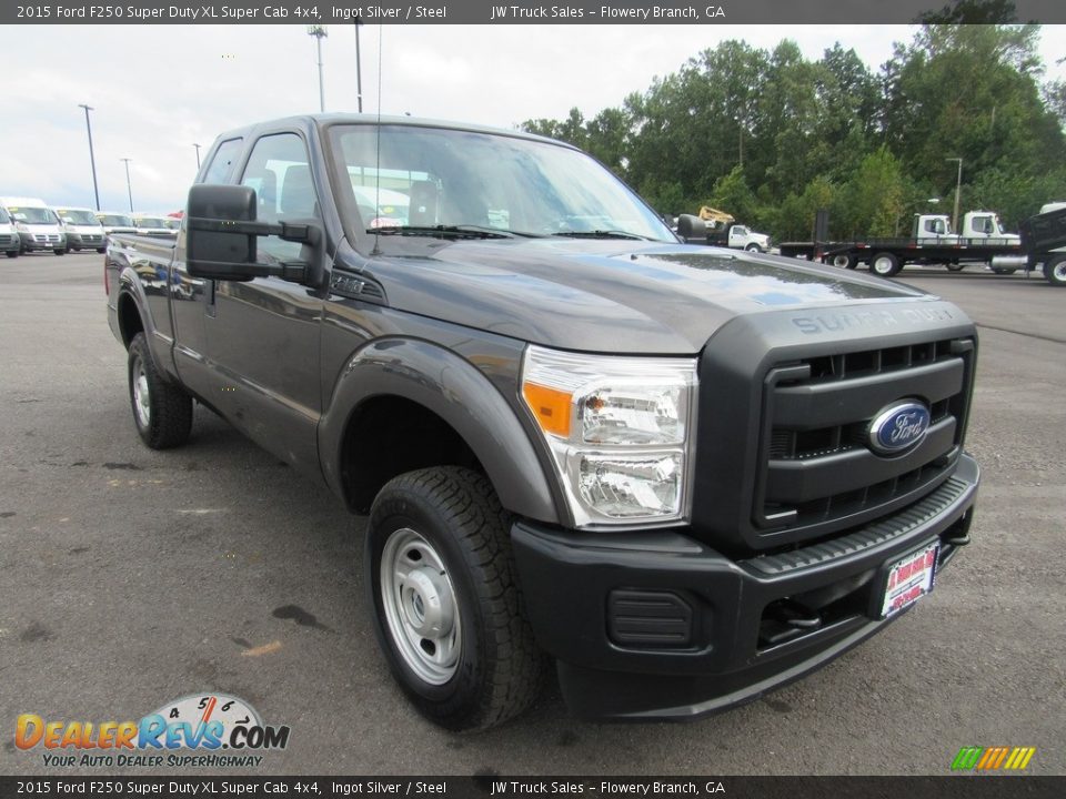 2015 Ford F250 Super Duty XL Super Cab 4x4 Ingot Silver / Steel Photo #7