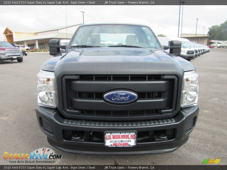 2015 Ford F250 Super Duty XL Super Cab 4x4 Ingot Silver / Steel Photo #8