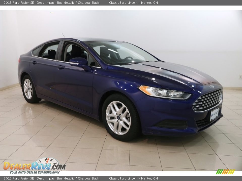 2015 Ford Fusion SE Deep Impact Blue Metallic / Charcoal Black Photo #1