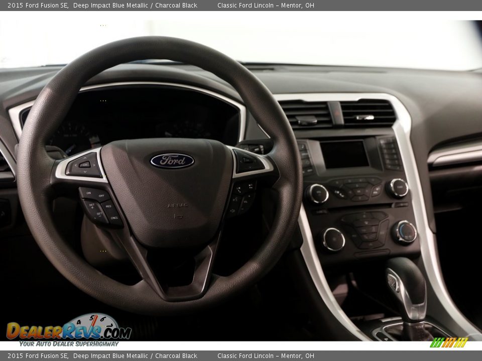2015 Ford Fusion SE Deep Impact Blue Metallic / Charcoal Black Photo #7