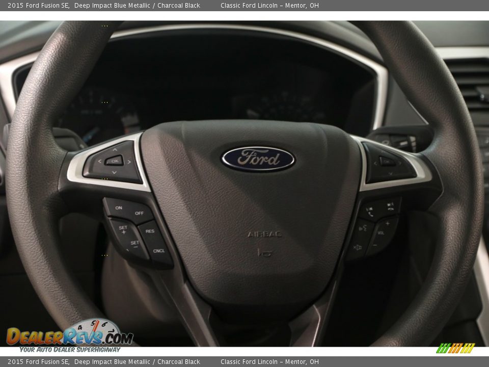2015 Ford Fusion SE Deep Impact Blue Metallic / Charcoal Black Photo #8