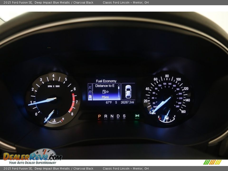 2015 Ford Fusion SE Deep Impact Blue Metallic / Charcoal Black Photo #9