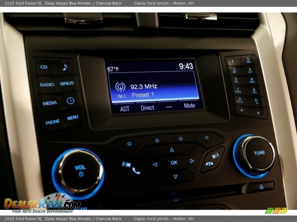 2015 Ford Fusion SE Deep Impact Blue Metallic / Charcoal Black Photo #11