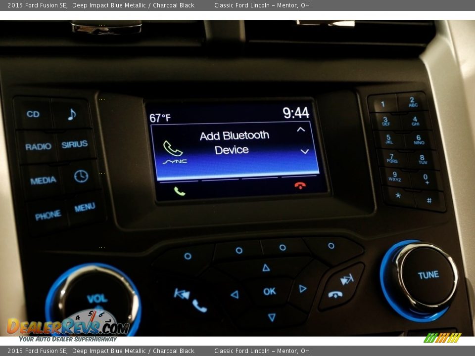 2015 Ford Fusion SE Deep Impact Blue Metallic / Charcoal Black Photo #12