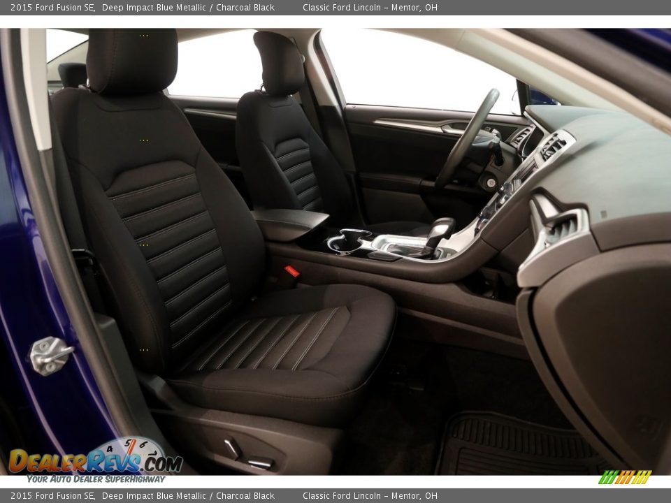 2015 Ford Fusion SE Deep Impact Blue Metallic / Charcoal Black Photo #14