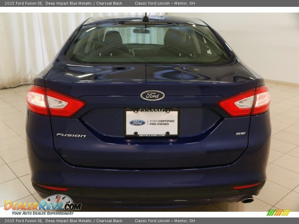 2015 Ford Fusion SE Deep Impact Blue Metallic / Charcoal Black Photo #17