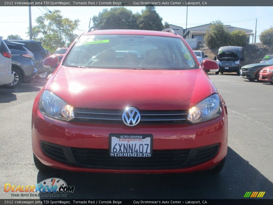 2012 Volkswagen Jetta TDI SportWagen Tornado Red / Cornsilk Beige Photo #2