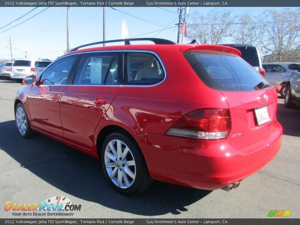 2012 Volkswagen Jetta TDI SportWagen Tornado Red / Cornsilk Beige Photo #5