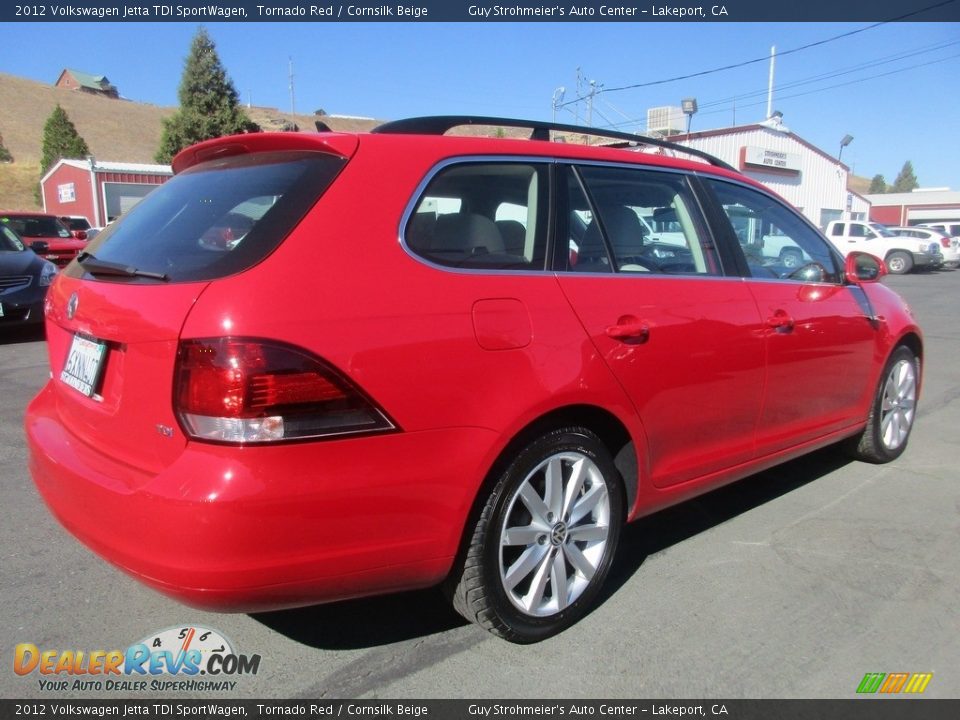 2012 Volkswagen Jetta TDI SportWagen Tornado Red / Cornsilk Beige Photo #7