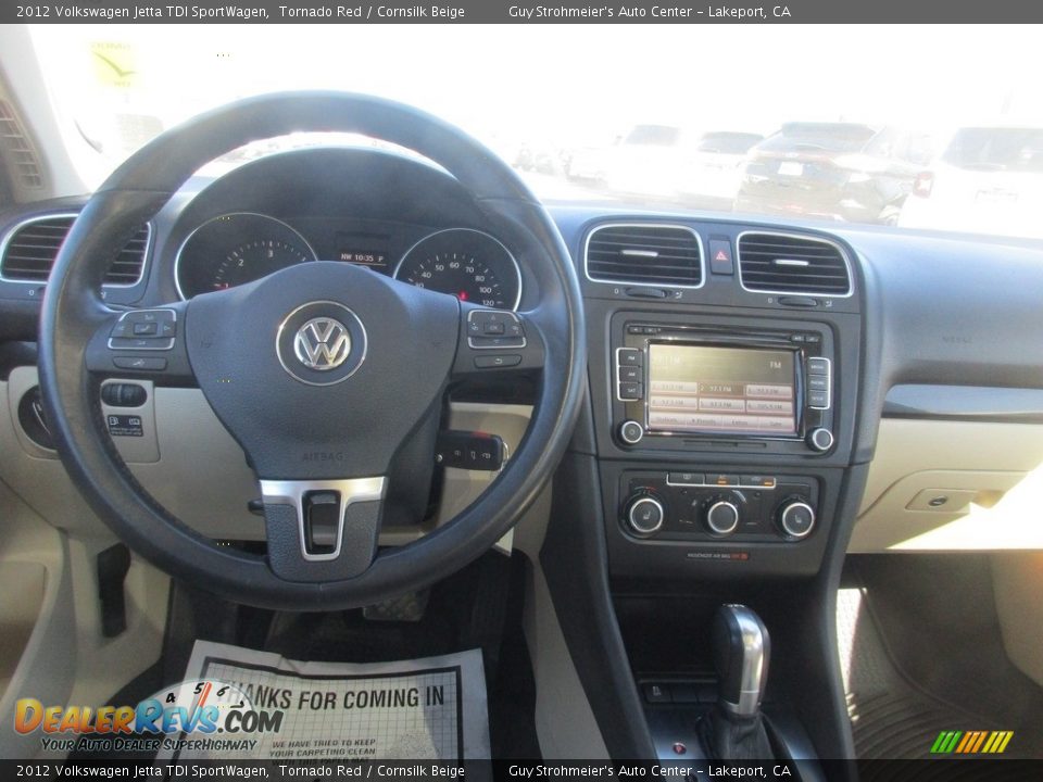 2012 Volkswagen Jetta TDI SportWagen Tornado Red / Cornsilk Beige Photo #10