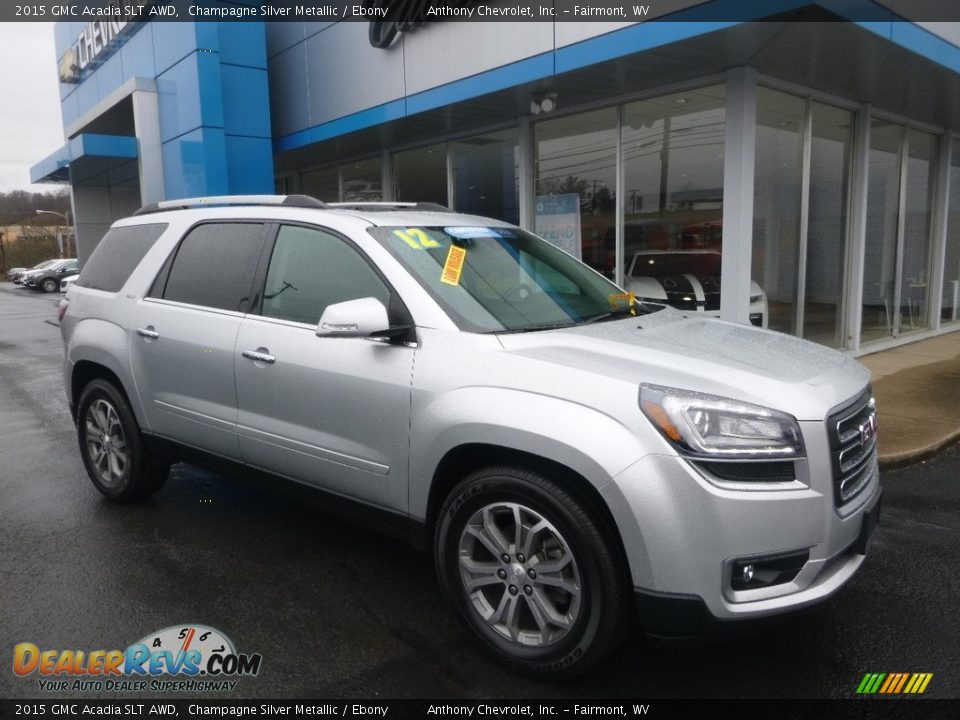 2015 GMC Acadia SLT AWD Champagne Silver Metallic / Ebony Photo #1