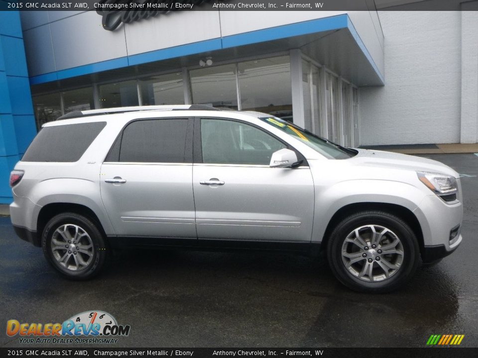 2015 GMC Acadia SLT AWD Champagne Silver Metallic / Ebony Photo #3