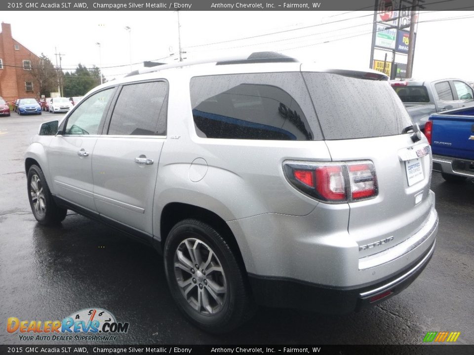 2015 GMC Acadia SLT AWD Champagne Silver Metallic / Ebony Photo #6