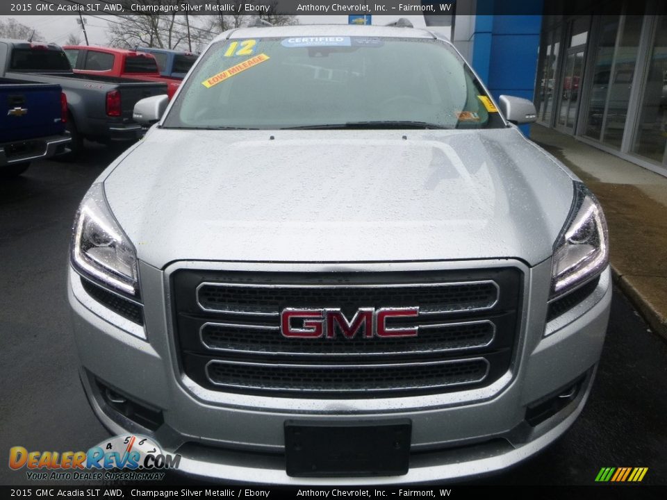 2015 GMC Acadia SLT AWD Champagne Silver Metallic / Ebony Photo #9