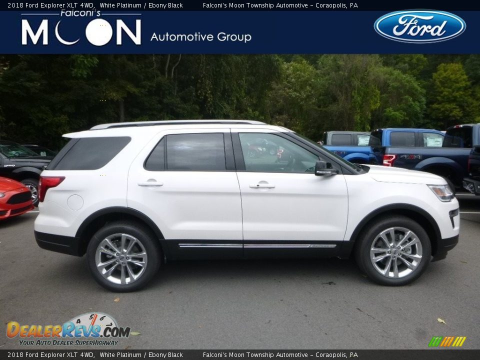 2018 Ford Explorer XLT 4WD White Platinum / Ebony Black Photo #1