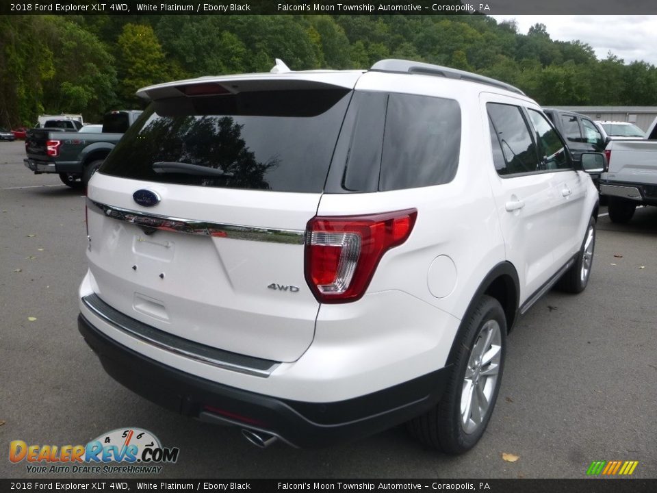 2018 Ford Explorer XLT 4WD White Platinum / Ebony Black Photo #2