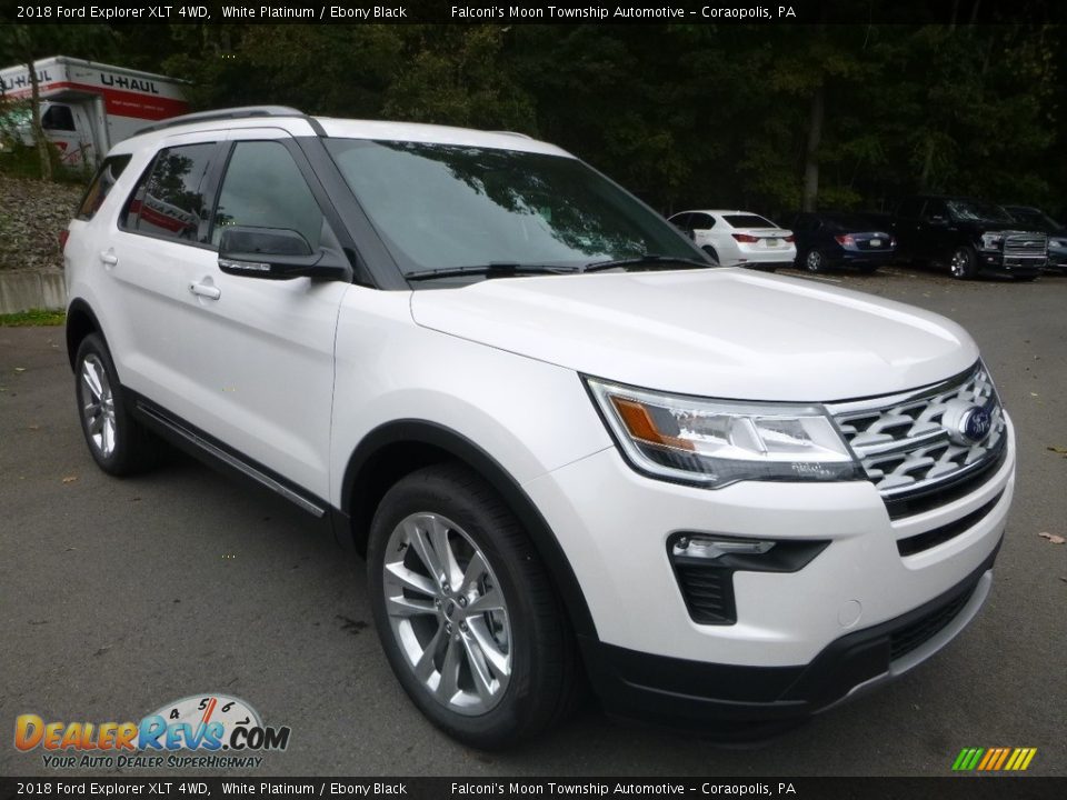 2018 Ford Explorer XLT 4WD White Platinum / Ebony Black Photo #3
