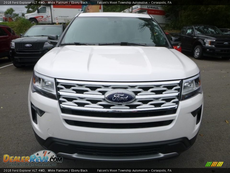 2018 Ford Explorer XLT 4WD White Platinum / Ebony Black Photo #4