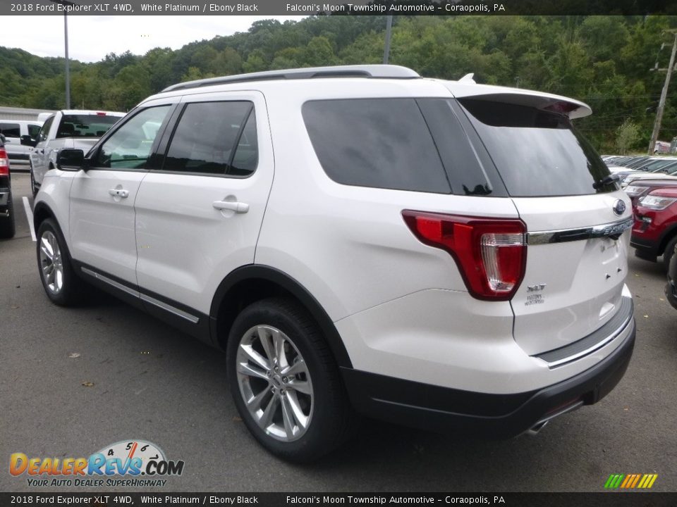 2018 Ford Explorer XLT 4WD White Platinum / Ebony Black Photo #6