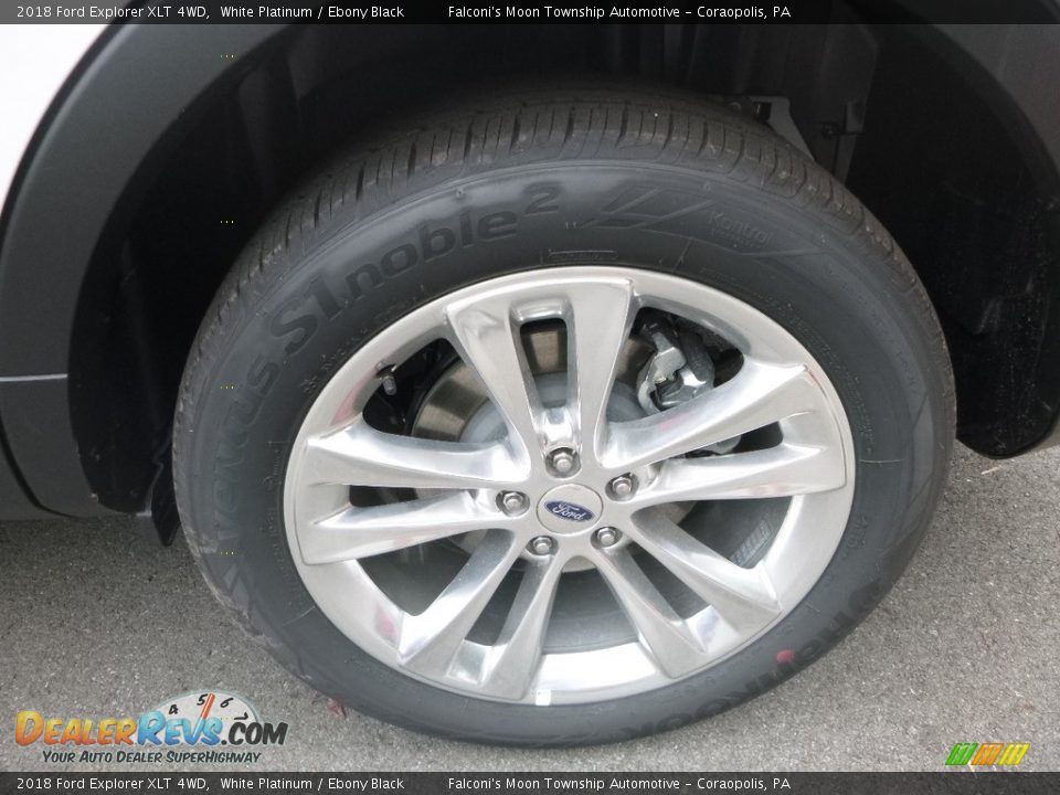 2018 Ford Explorer XLT 4WD White Platinum / Ebony Black Photo #7