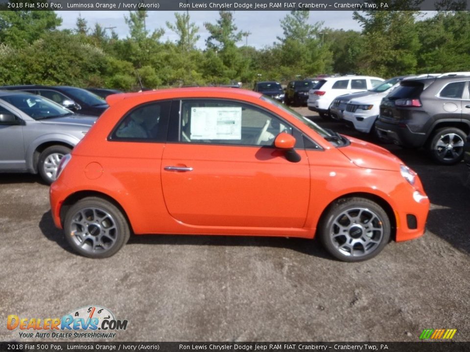 Luminosa Orange 2018 Fiat 500 Pop Photo #6