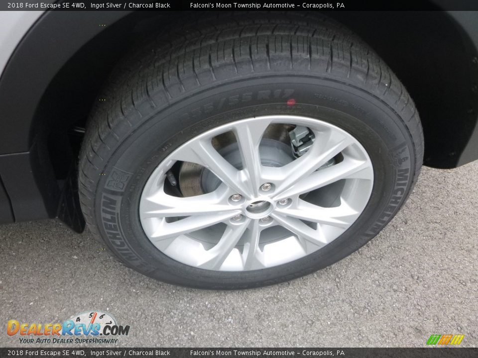 2018 Ford Escape SE 4WD Ingot Silver / Charcoal Black Photo #7