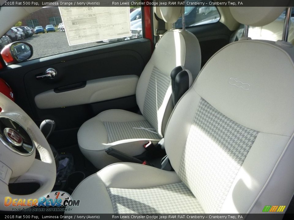 Ivory (Avorio) Interior - 2018 Fiat 500 Pop Photo #13