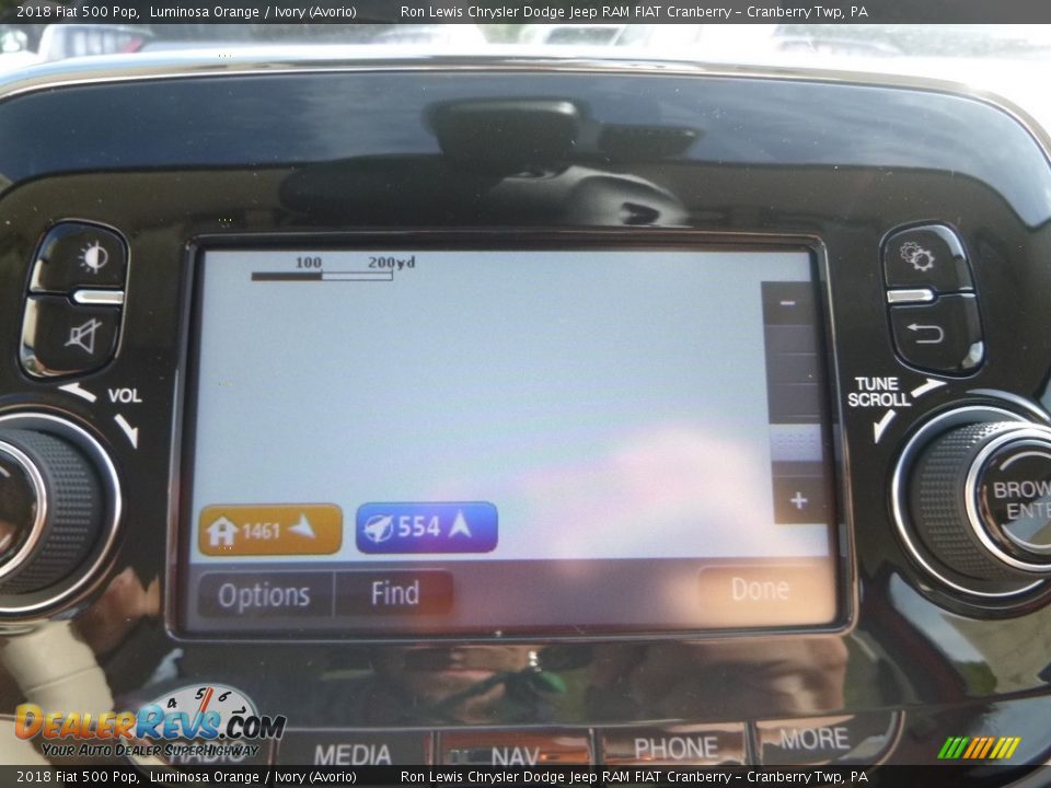 2018 Fiat 500 Pop Luminosa Orange / Ivory (Avorio) Photo #16