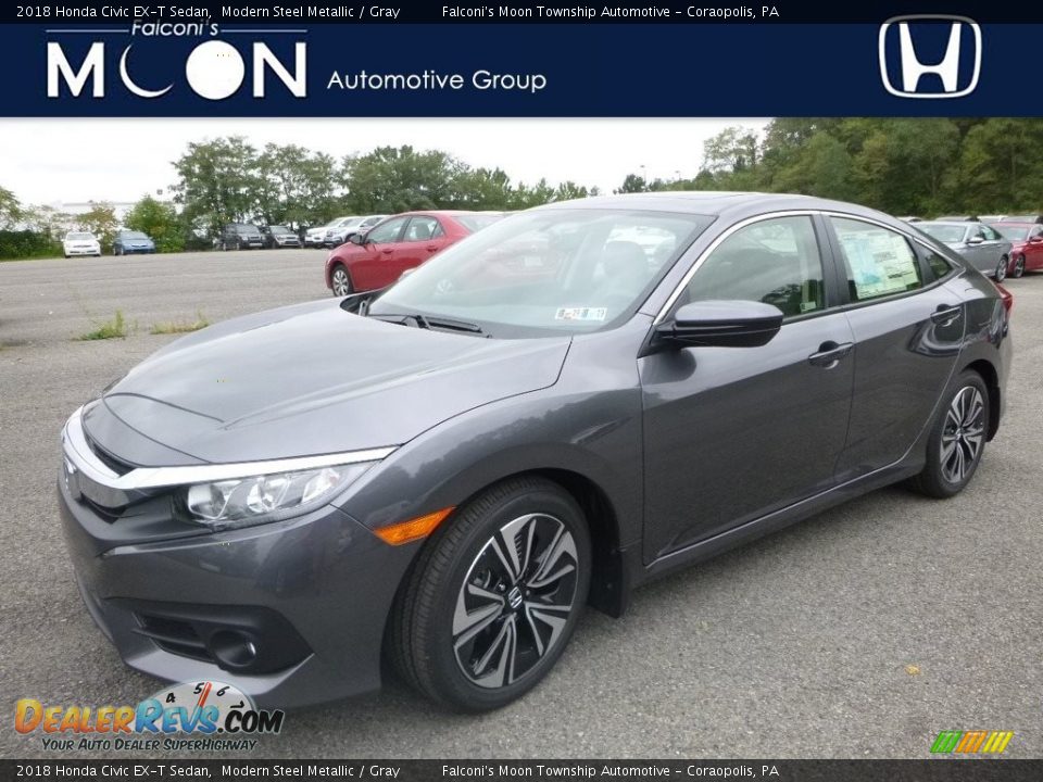 2018 Honda Civic EX-T Sedan Modern Steel Metallic / Gray Photo #1