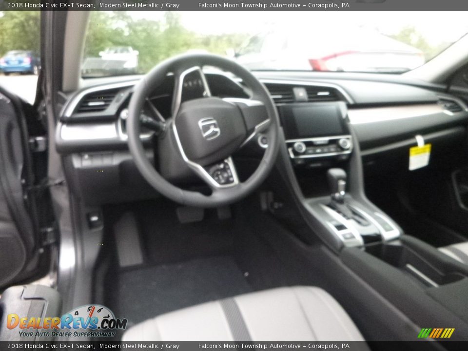 2018 Honda Civic EX-T Sedan Modern Steel Metallic / Gray Photo #10