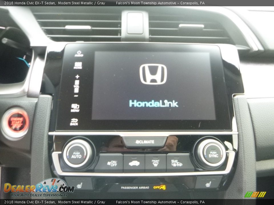 2018 Honda Civic EX-T Sedan Modern Steel Metallic / Gray Photo #14