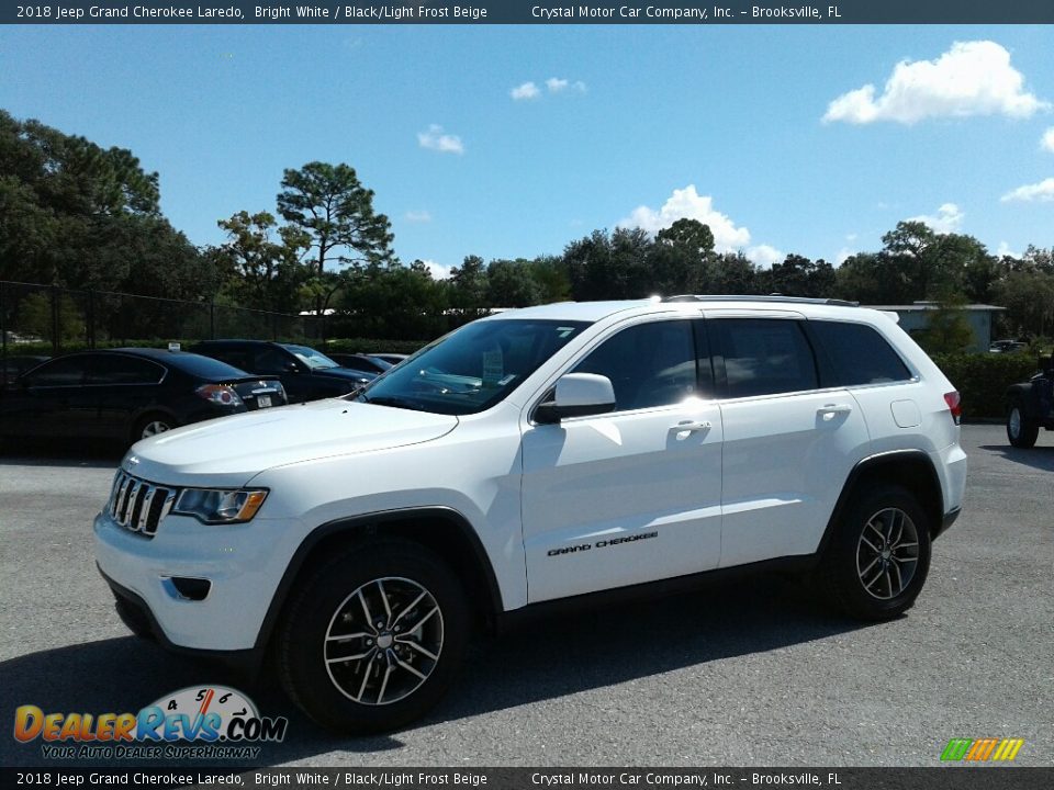 2018 Jeep Grand Cherokee Laredo Bright White / Black/Light Frost Beige Photo #1