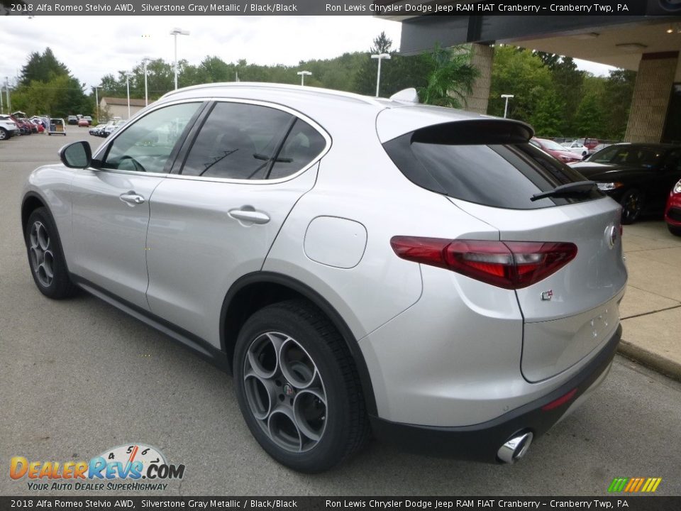 2018 Alfa Romeo Stelvio AWD Silverstone Gray Metallic / Black/Black Photo #4