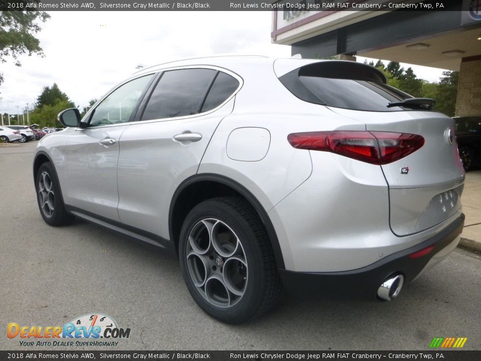 2018 Alfa Romeo Stelvio AWD Silverstone Gray Metallic / Black/Black Photo #5