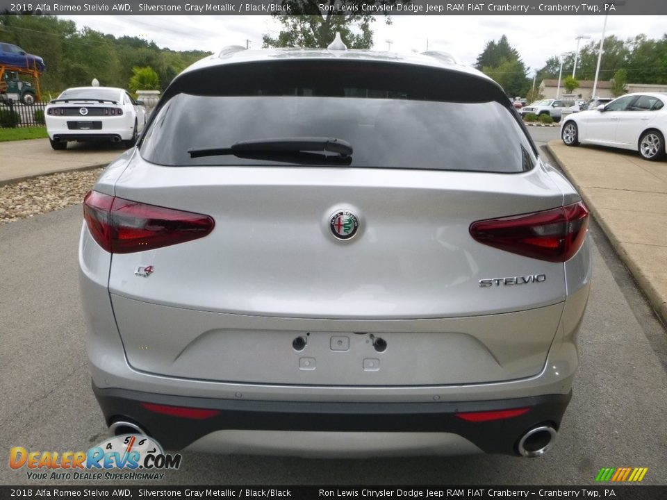 2018 Alfa Romeo Stelvio AWD Silverstone Gray Metallic / Black/Black Photo #6