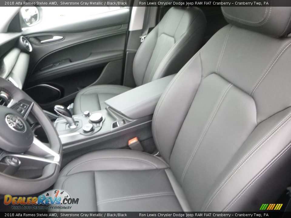 2018 Alfa Romeo Stelvio AWD Silverstone Gray Metallic / Black/Black Photo #20
