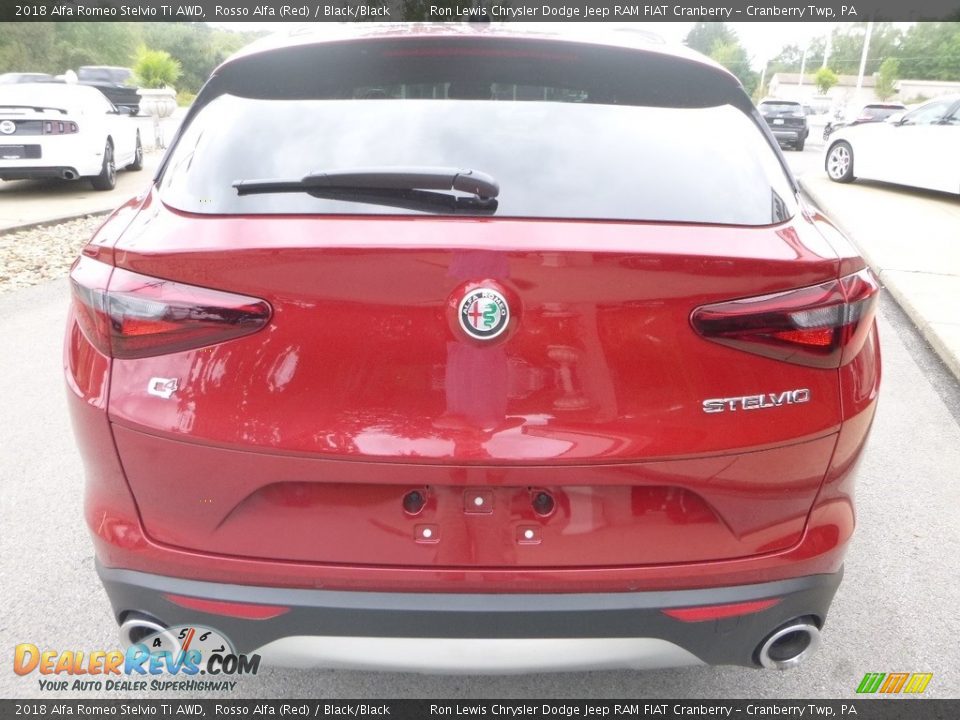 2018 Alfa Romeo Stelvio Ti AWD Rosso Alfa (Red) / Black/Black Photo #6