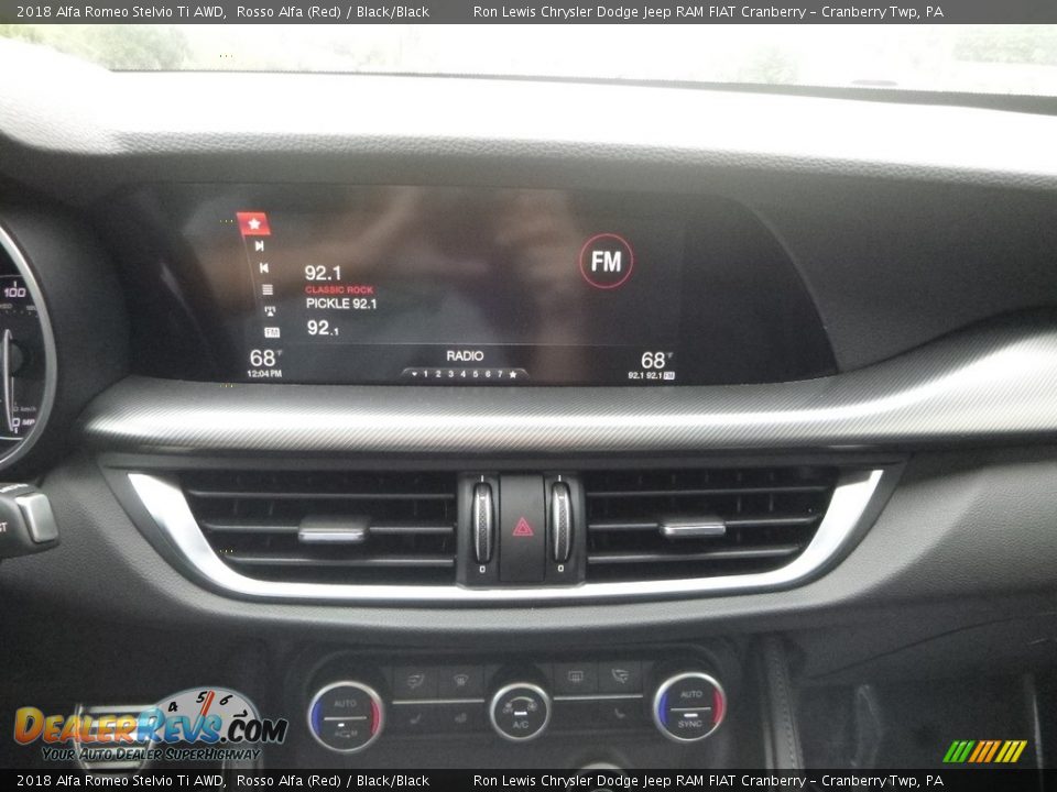 2018 Alfa Romeo Stelvio Ti AWD Rosso Alfa (Red) / Black/Black Photo #23