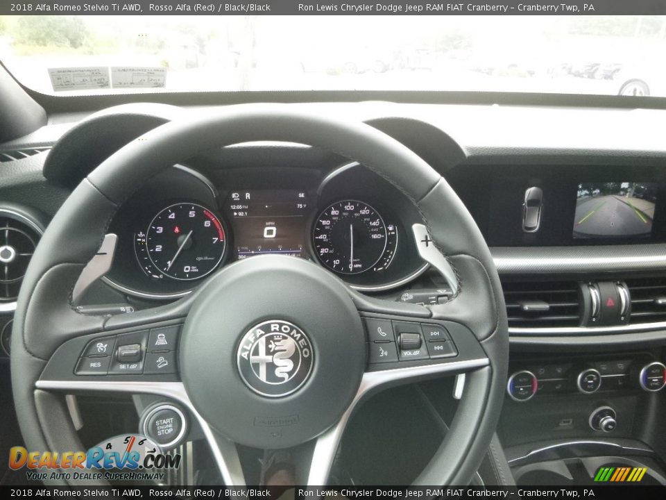 2018 Alfa Romeo Stelvio Ti AWD Rosso Alfa (Red) / Black/Black Photo #30
