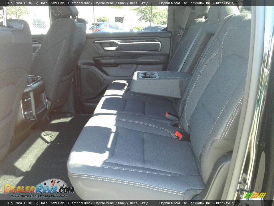 2019 Ram 1500 Big Horn Crew Cab Diamond Black Crystal Pearl / Black/Diesel Gray Photo #10