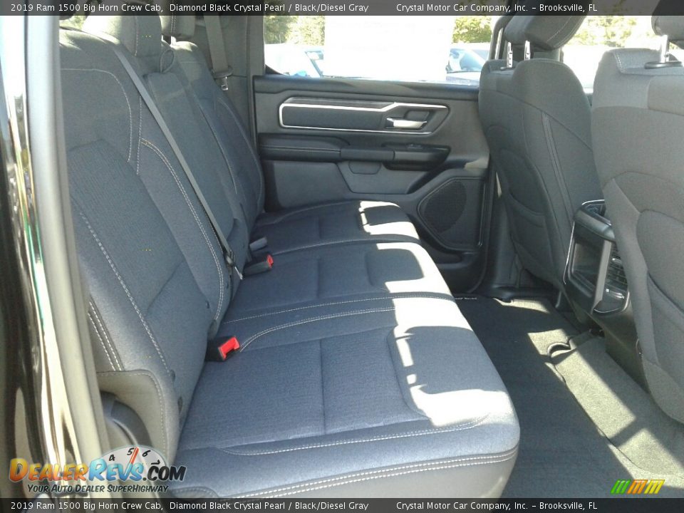 2019 Ram 1500 Big Horn Crew Cab Diamond Black Crystal Pearl / Black/Diesel Gray Photo #11