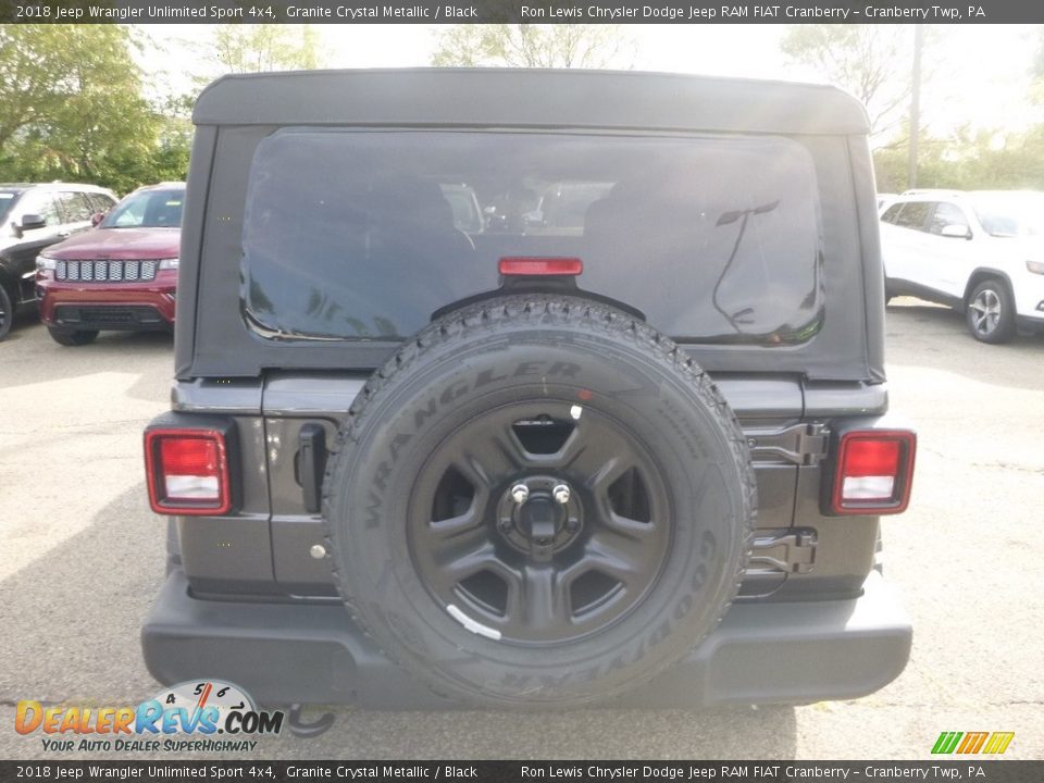 2018 Jeep Wrangler Unlimited Sport 4x4 Granite Crystal Metallic / Black Photo #4