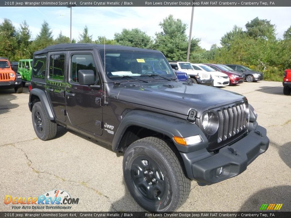 2018 Jeep Wrangler Unlimited Sport 4x4 Granite Crystal Metallic / Black Photo #7