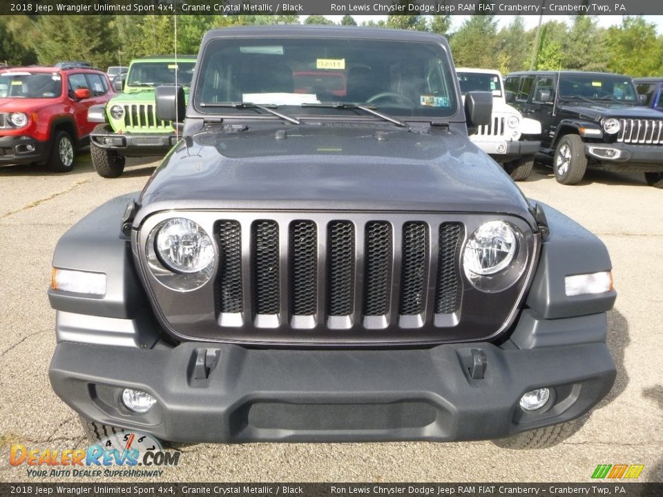 2018 Jeep Wrangler Unlimited Sport 4x4 Granite Crystal Metallic / Black Photo #8