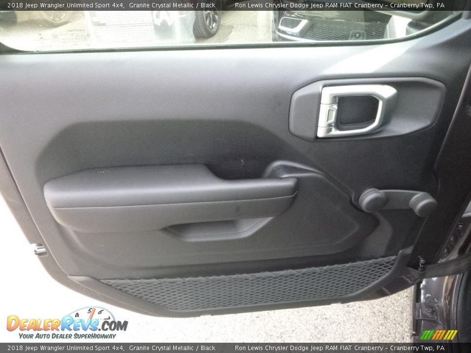 2018 Jeep Wrangler Unlimited Sport 4x4 Granite Crystal Metallic / Black Photo #13