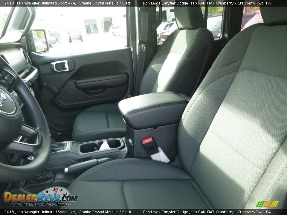 2018 Jeep Wrangler Unlimited Sport 4x4 Granite Crystal Metallic / Black Photo #14