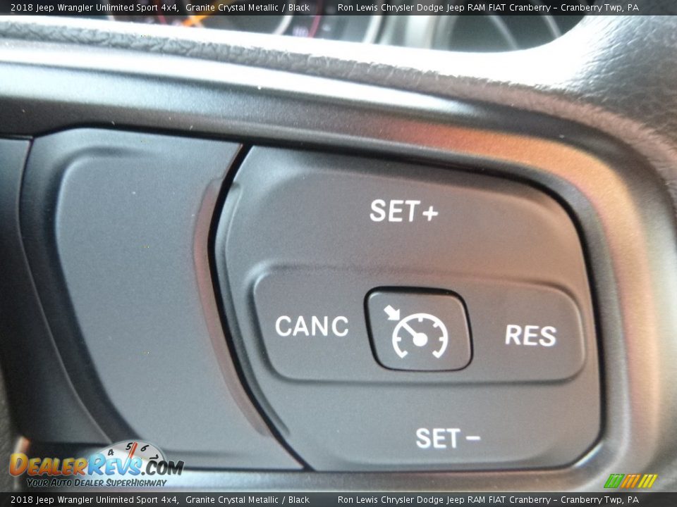 2018 Jeep Wrangler Unlimited Sport 4x4 Granite Crystal Metallic / Black Photo #18