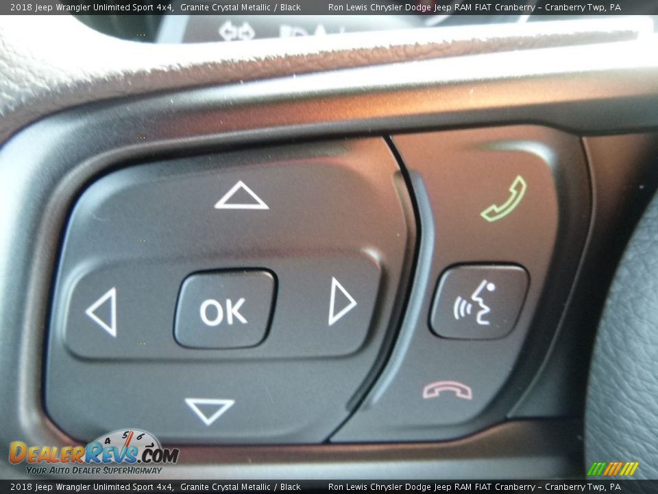 2018 Jeep Wrangler Unlimited Sport 4x4 Granite Crystal Metallic / Black Photo #19
