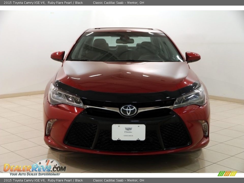 2015 Toyota Camry XSE V6 Ruby Flare Pearl / Black Photo #2