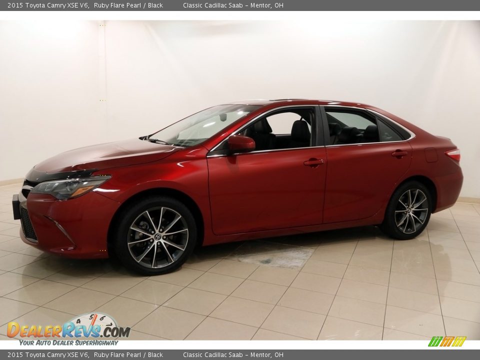 2015 Toyota Camry XSE V6 Ruby Flare Pearl / Black Photo #3